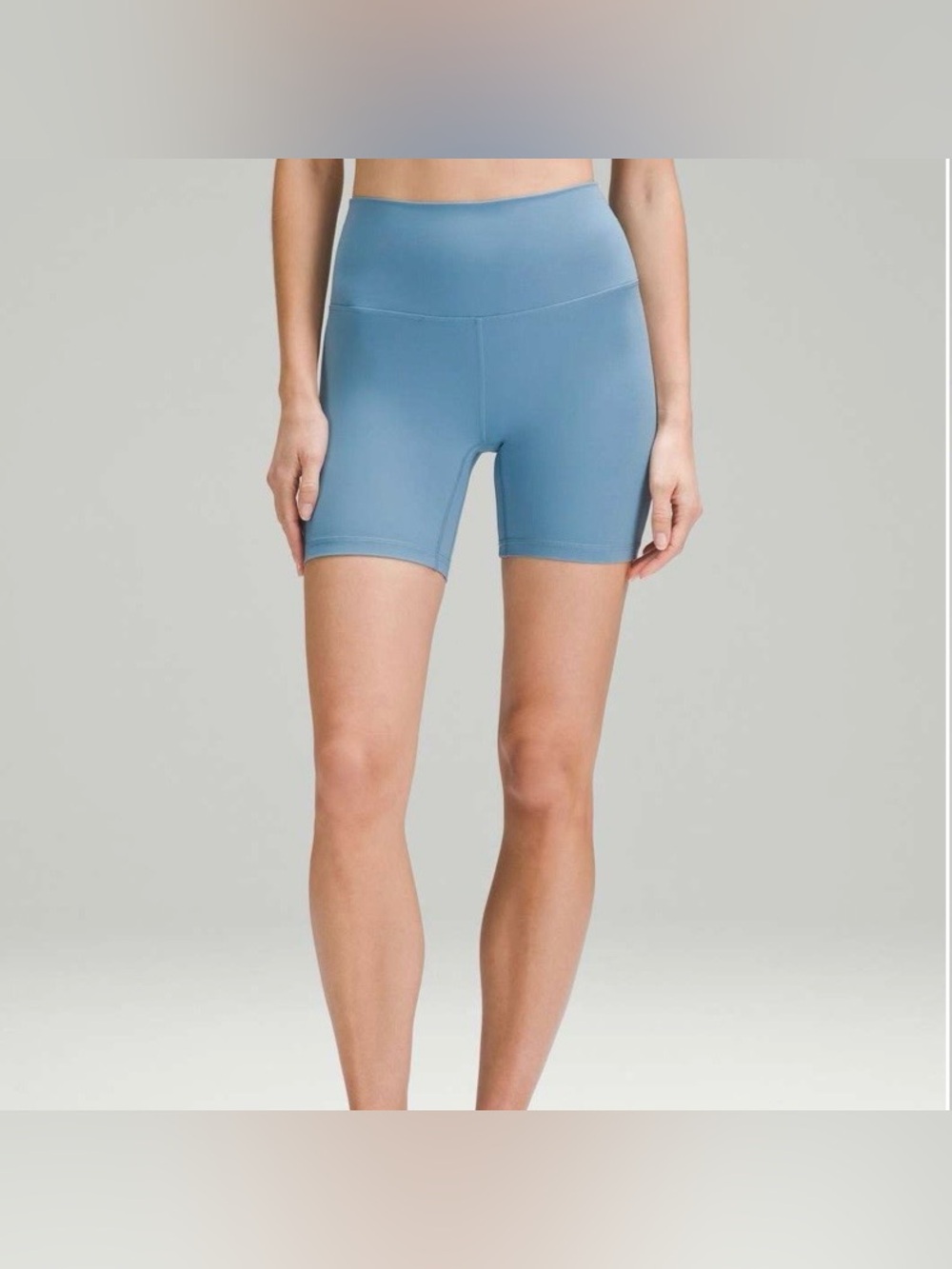 Lululemon Align Bike Shorts Size 8 6” Utility Blue